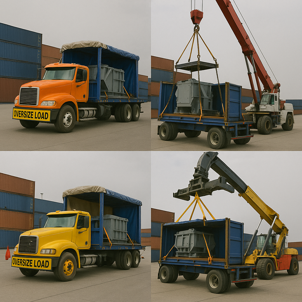 Heavy haul tractor and escort