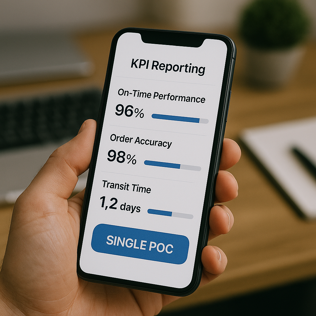 KPI dashboard and single point of contact